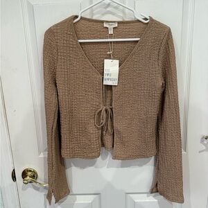Tan Crop Shirt NWT